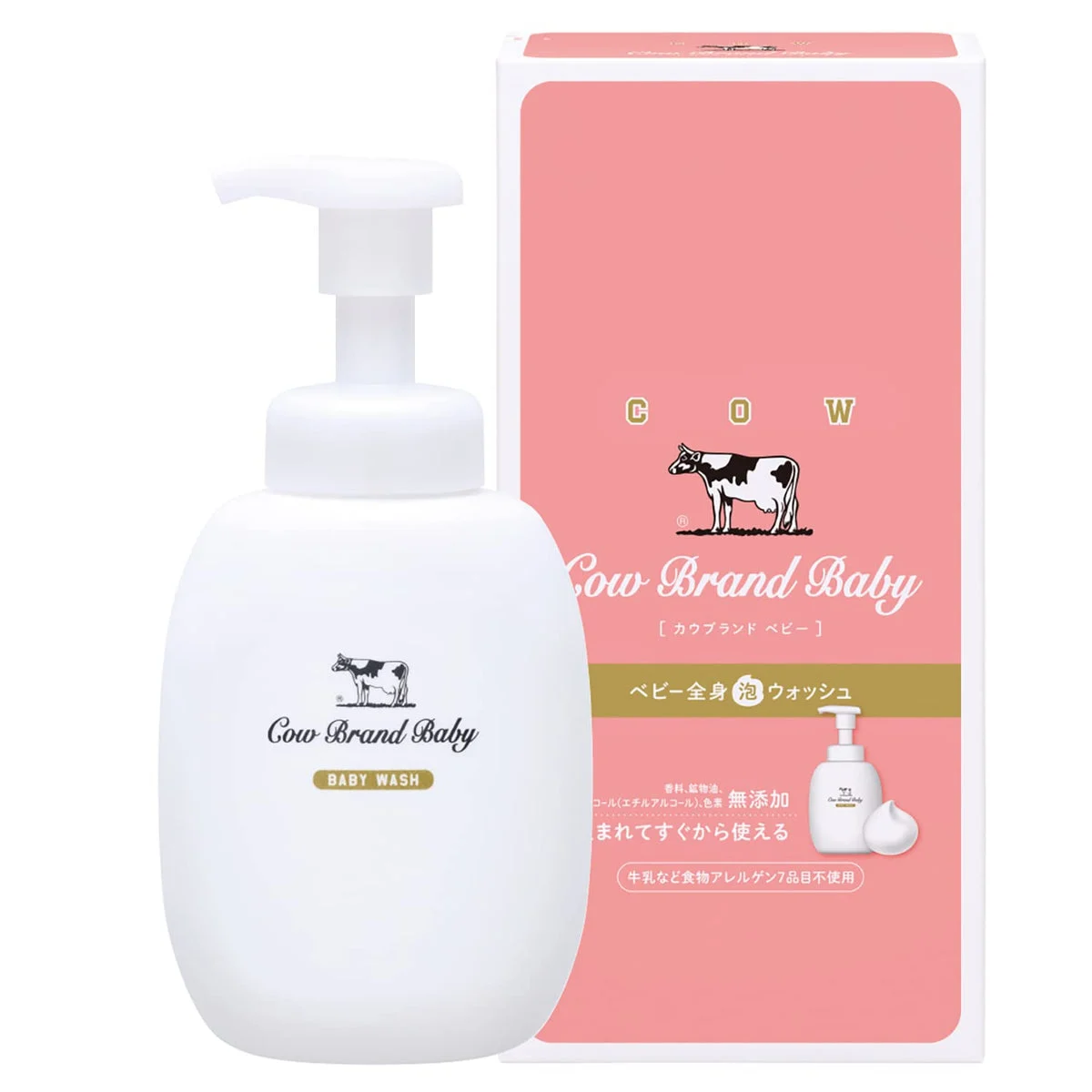 Cow Brand Additive-Free Baby Foaming Wash with Pump 400mL