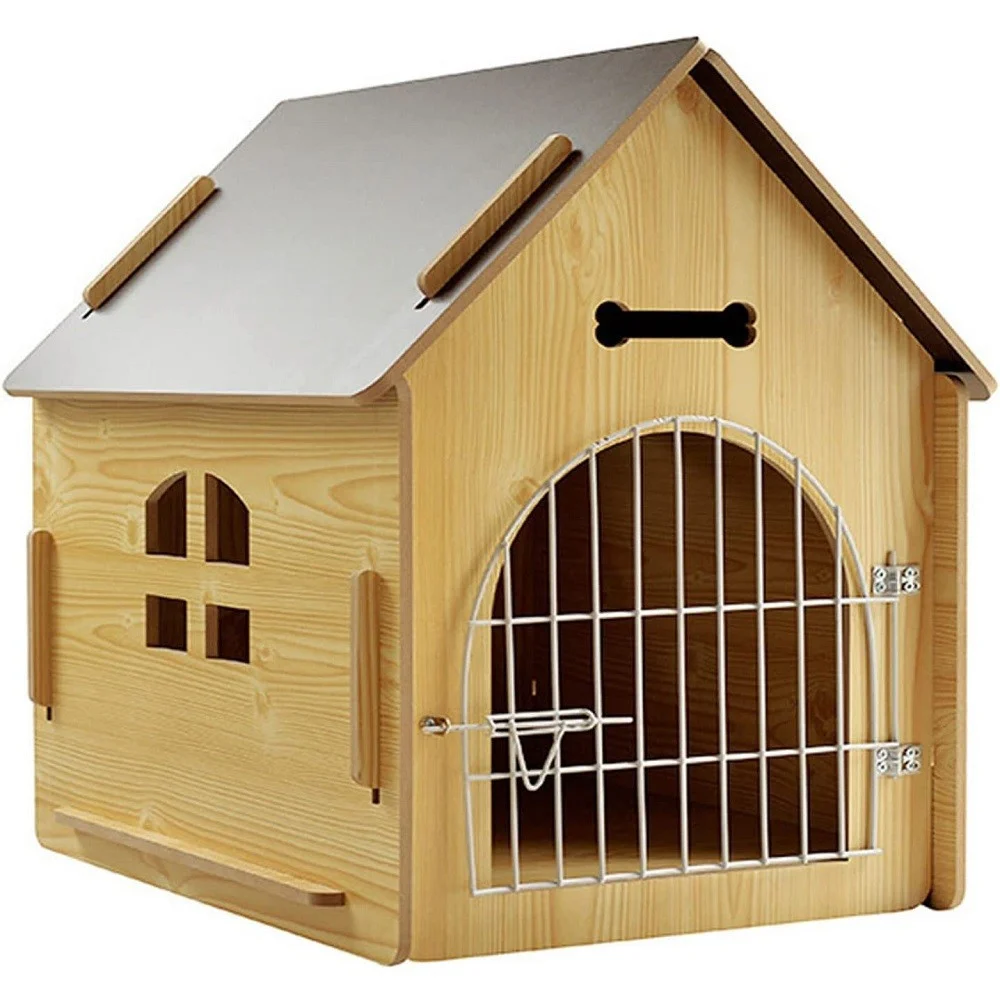 CUCCIA CASA GABBIA CANE CANI DI TAGLIA GRANDE PER INTERNO ESTERNO 51 X 40 X 52CM - TrAdE Shop Traesio
