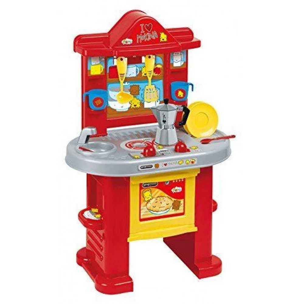 CUCINA GIOCATTOLO ALTA 72CM CON FORNO MOKA FORNELLI ACCESSORI PER PICCOLI CHEF - TrAdE Shop Traesio