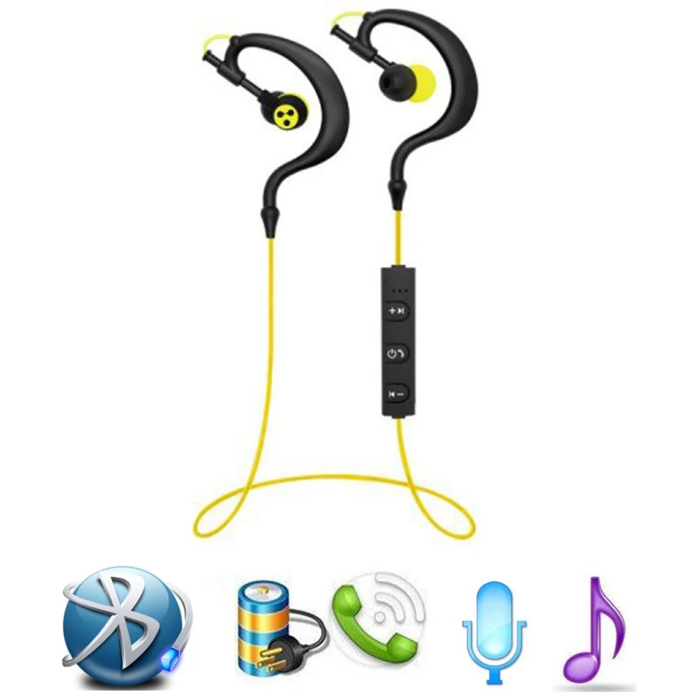 CUFFIE SPORT STEREO AUDIO AURICOLARI BLUETOOTH SMARTPHONE CELLULARE EARPLUG - TrAdE Shop Traesio