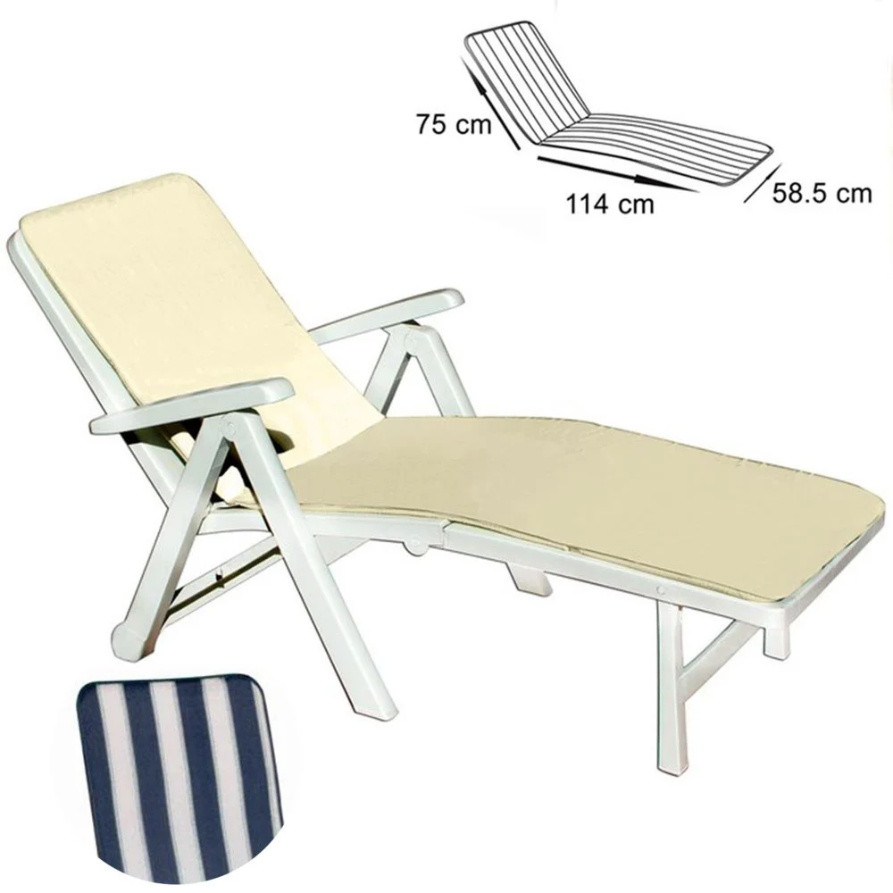 CUSCINO PER LETTINO PRENDISOLE BIANCO BLU POLIESTERE MORBIDO 75 X 114 X 58,5 CM - TrAdE Shop Traesio