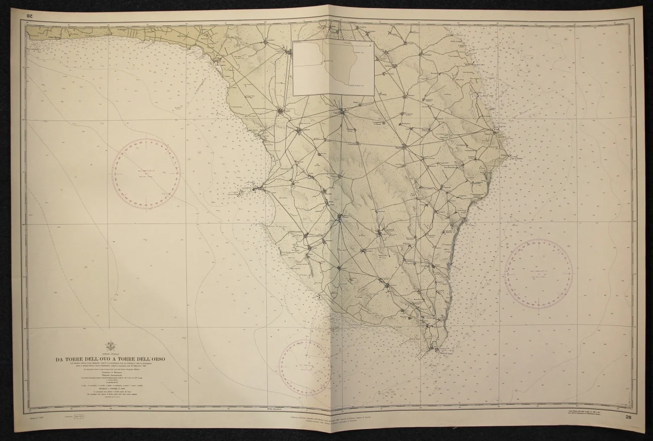 da torre dell’ovo a torre dell’orso n. 28 (1972) - Carte nautiche, da pesca…