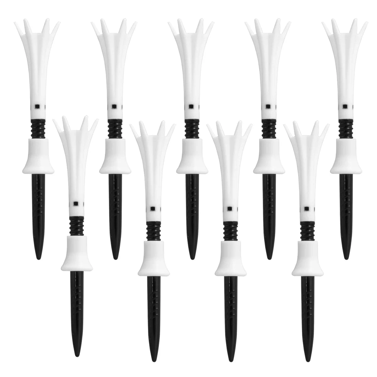 DAIYA GOLF Tee Tomahawk 9 Pezzi Alta Durabilità TE-6014 Nero