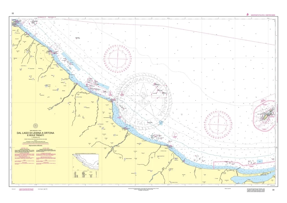 dal lago di lesina a ortona e isole tremiti n. 33 (2004) - Carte nautiche, da pesca…
