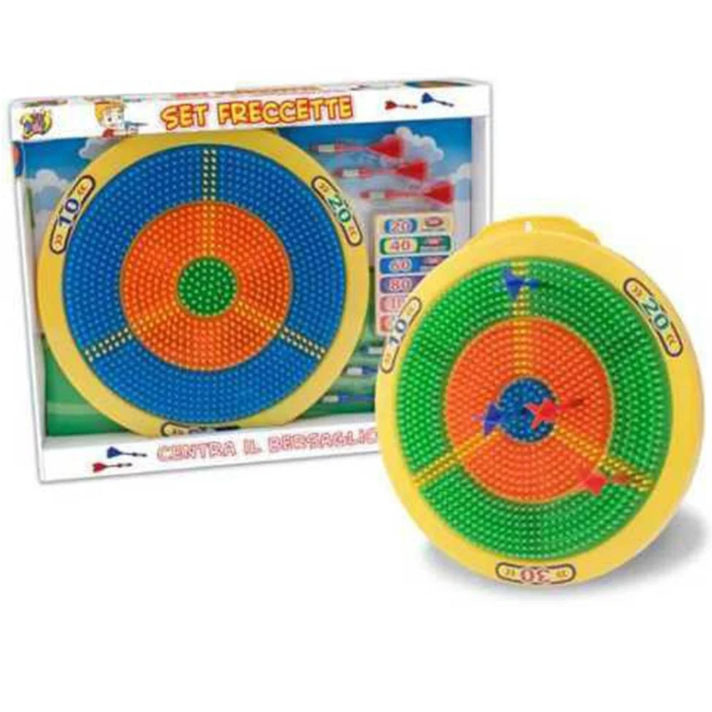DARDO DARDI BERSAGLIO GIOCO TIRASSEGNO CON 6 FRECCETTE A INCASTRO DIAMETRO 30 CM - TrAdE Shop Traesio
