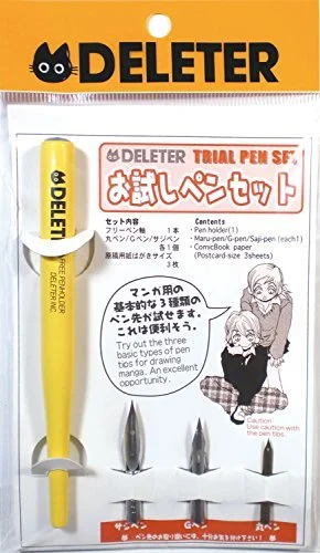 Deleter Kit per Manga - Strumenti per Disegno - Modello D-1 - Bianco - 5 Pezzi