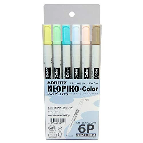 Deleter Neopiko Pastel Set 6 Colori Marker Neopiko 6 Pastel