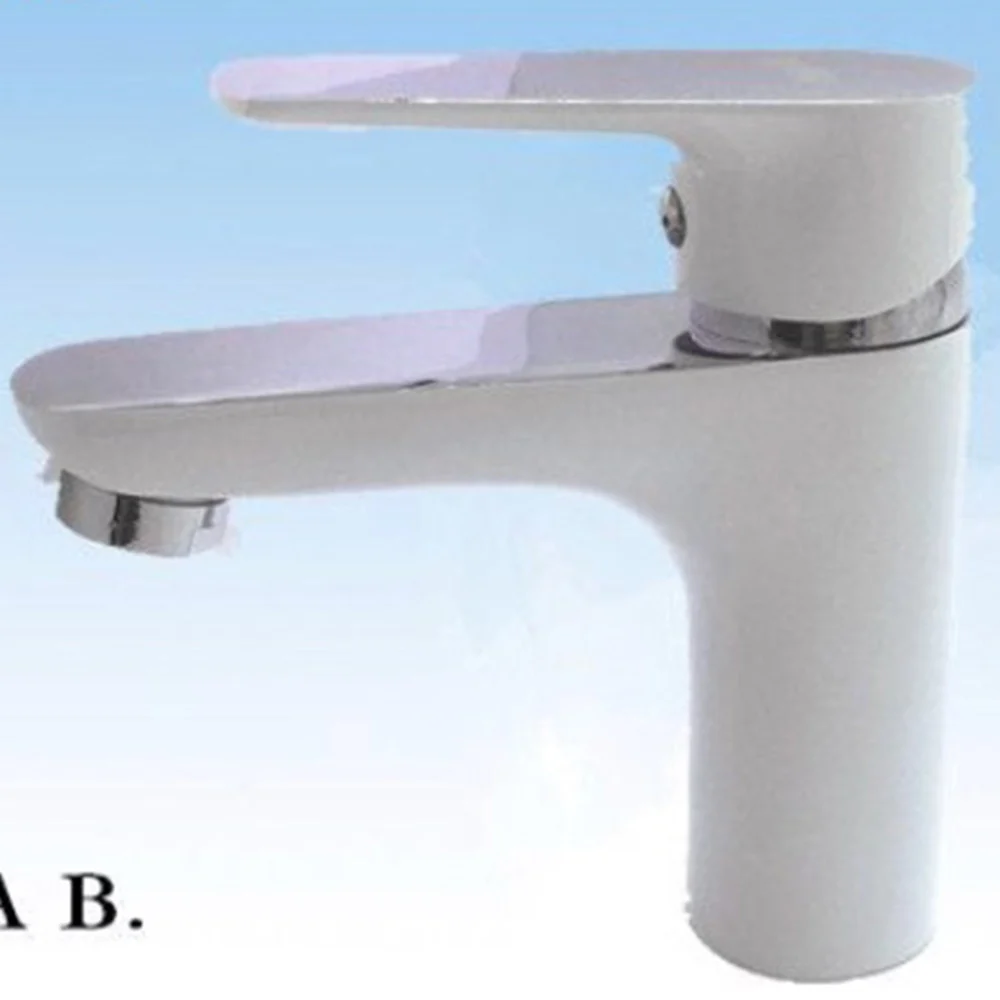 DESIGN MODERNO BAGNO LAVABO RUBINETTO MISCELATORE MONOCOMANDO BIANCO - Cleafe