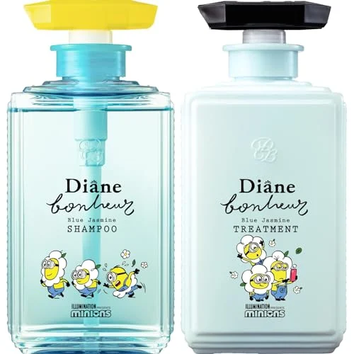 Diane Bonheur Minion Design Shampoo & Treatment Blue Jasmine Fragrance Shine 500ml