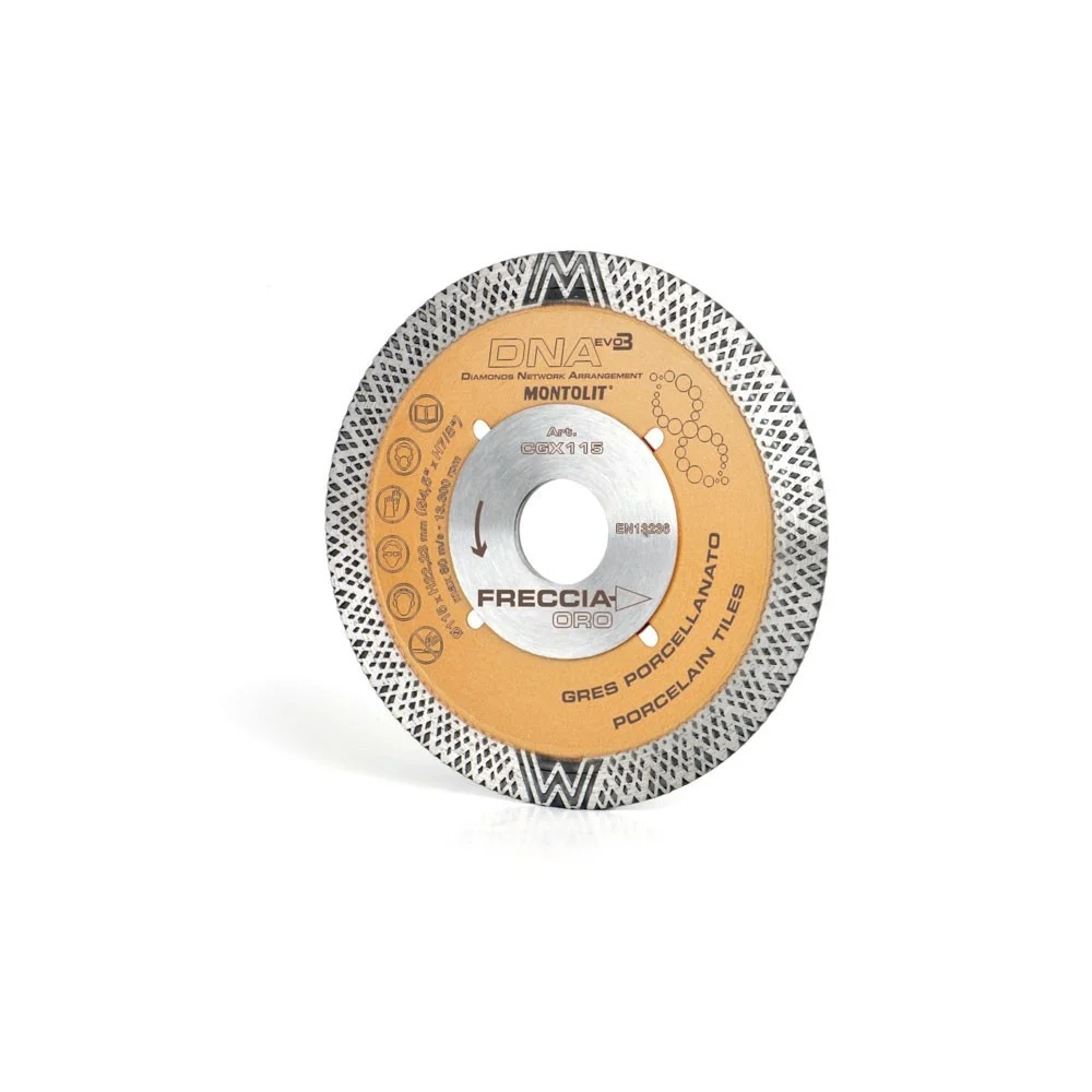 DISCO DIAMANTATO MONTOLIT DNA EVO3 CGX115 MM.115 CORONA CONTINUA FRECCIA ORO 802 - TrAdE Shop Traesio