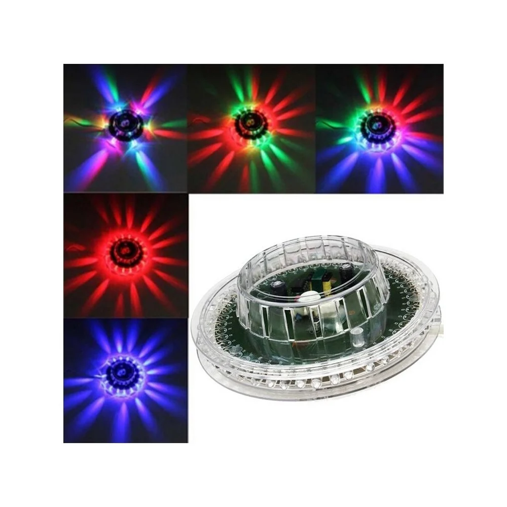 DISCO PARETE FIORE SUNFLOWER LED LUCE RGB DISCOTECA VOCE FLASHING 6-8W PARTY