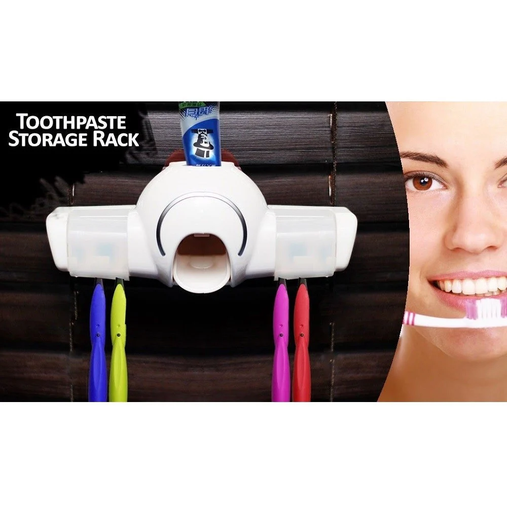 DISPENSER AUTOMATICO DENTIFRICIO PORTA SPAZZOLINO A PARETE BAGNO CASA LINQ JX600