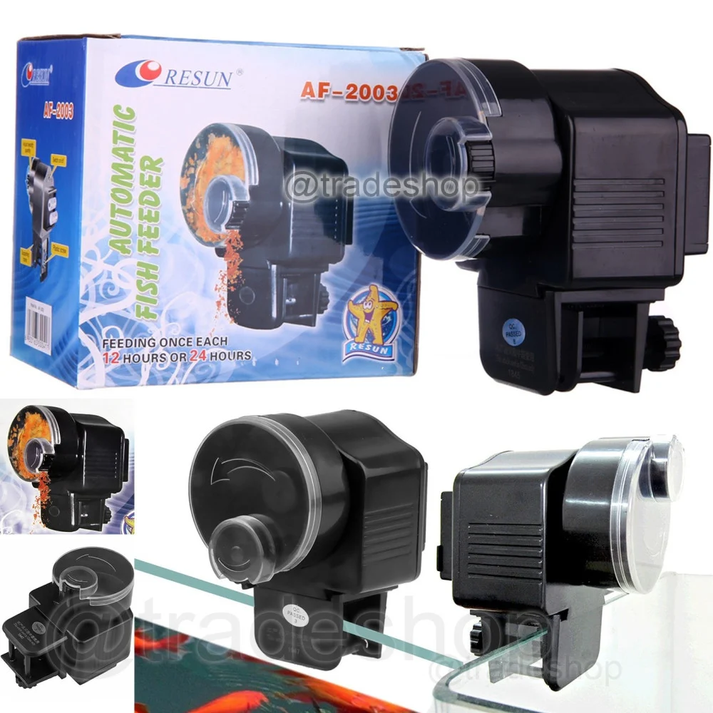 DISTRIBUTORE MANGIATOIA AUTOMATICA PER ACQUARIO DI CIBO E MANGIME PESCI TIMER - TrAdE Shop Traesio