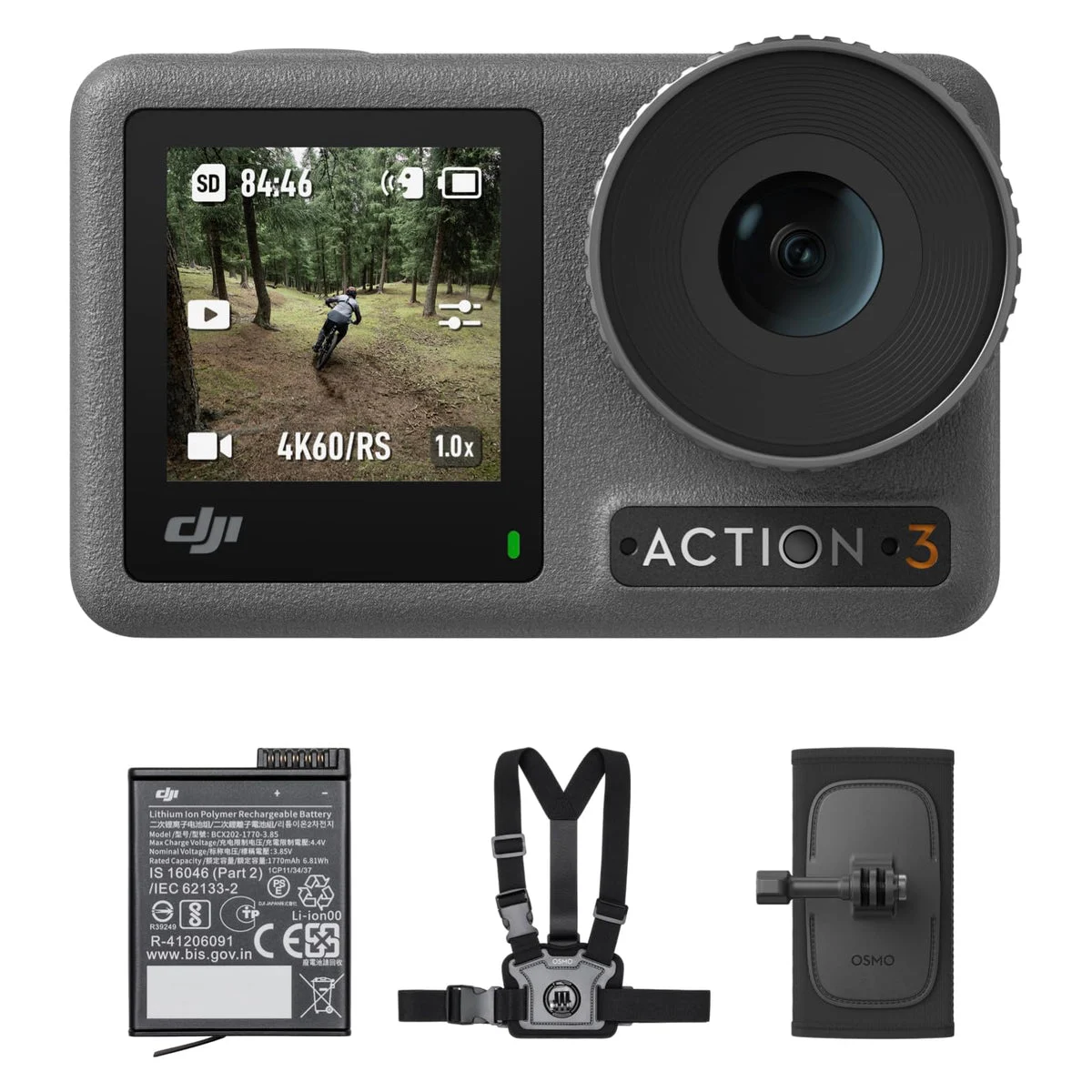 DJI Action Camera Osmo Action 3 Combo 4K 120fps Outdoor
