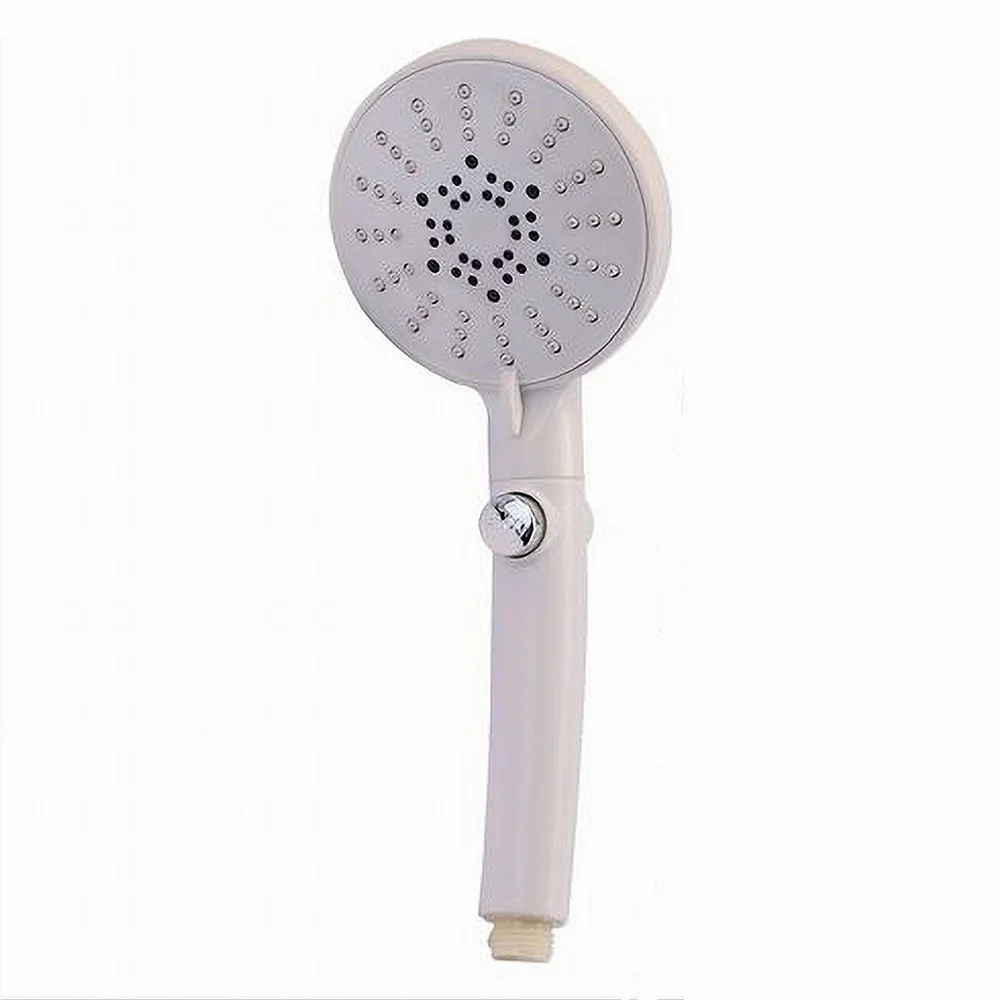 DOCCETTA SOFFIONE DOCCIA MULTIGETTO ROTONDO MODERNO 10.5X27CM CON PULSANTE 79700 - Cleafe