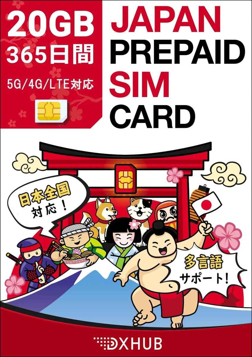 Docomo Prepaid SIM Card 20GB 5G 4G LTE Japan Data Only 3in1 Multi Slot - WAFUU JAPAN