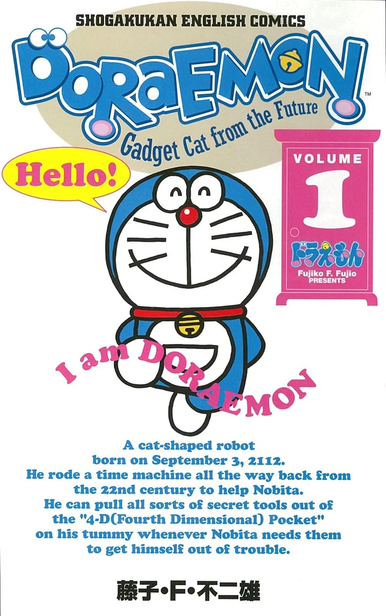 Shogakukan Doraemon gadget cat from the future fumetto inglese Vol 1