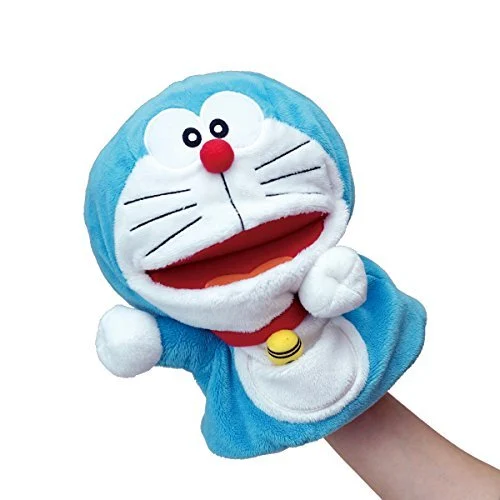 Doraemon Paku Paku Hand Puppet Stuffed Toy - Soft Plush - Blue - 30cm