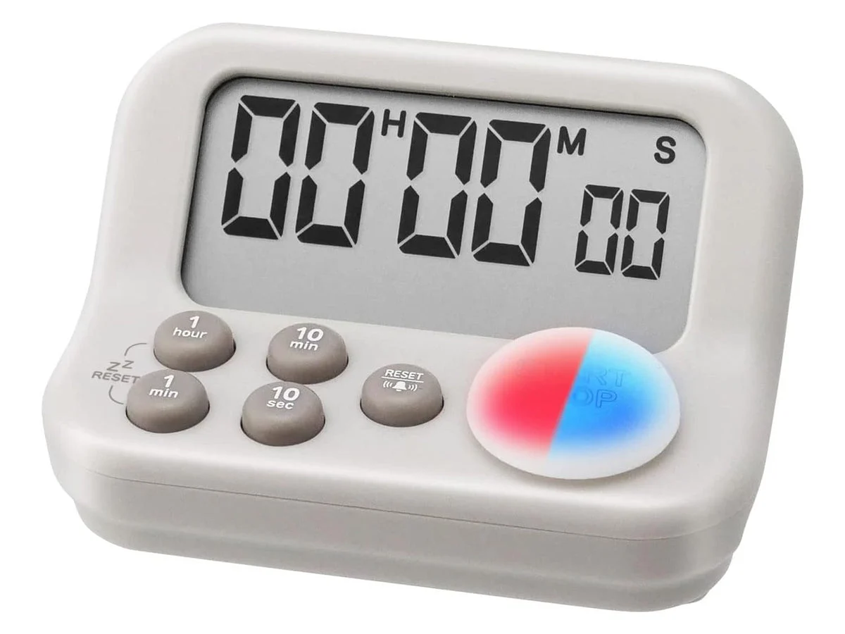 dretec Antibacterial Study Timer 2 Modes Light Large Screen Gray