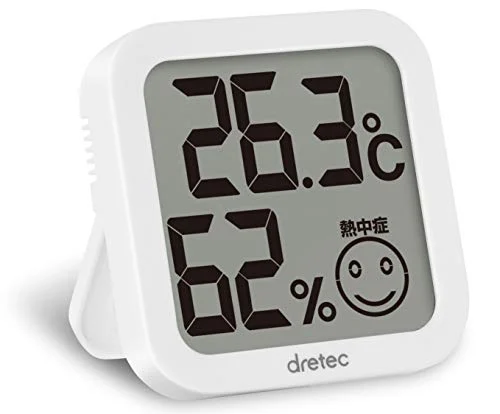 dretec Digital Thermo-Hygrometer Large Screen Compact White O-271WT