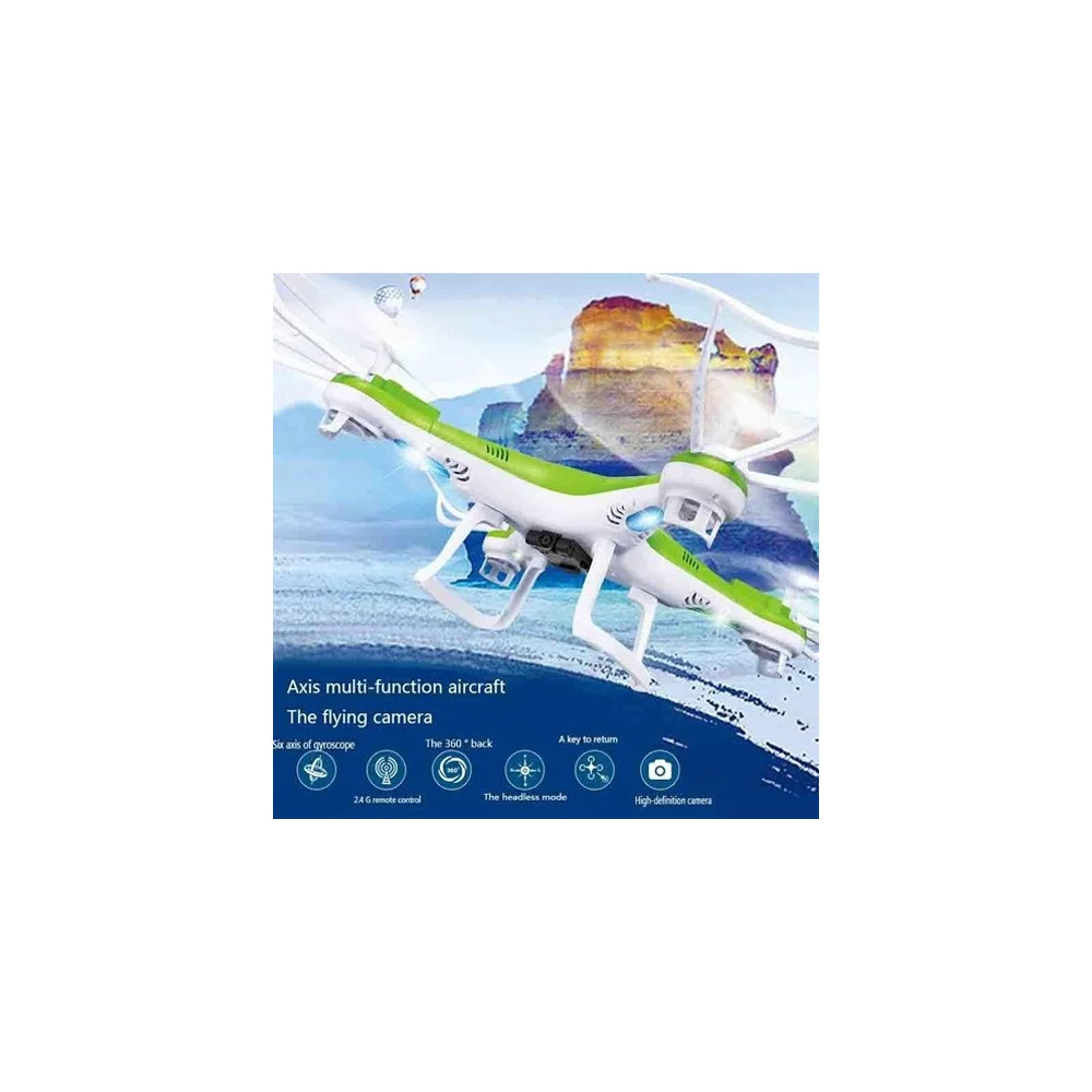 DRONE QUADRICOTTERO COLORI ASSORTITI 33 X 33 CM CON CAMERA 2 MP RADIOCOMANDO RC - TrAdE Shop Traesio