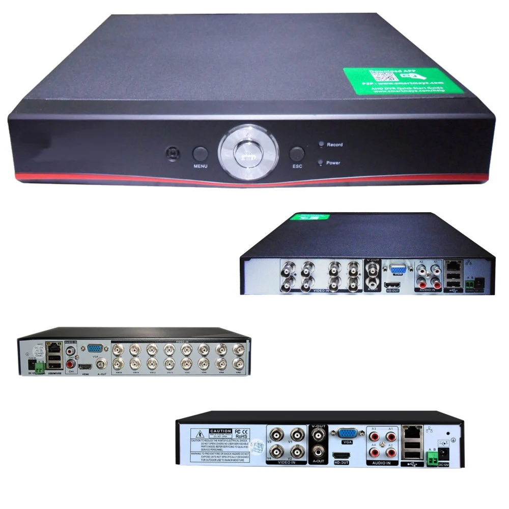 DVR NVR AHD VIDEOSORVEGLIANZA HDMI VGA LAN 4 8 16 CH H264 LAN ONVIF P2P A/V 960H - TrAdE Shop Traesio