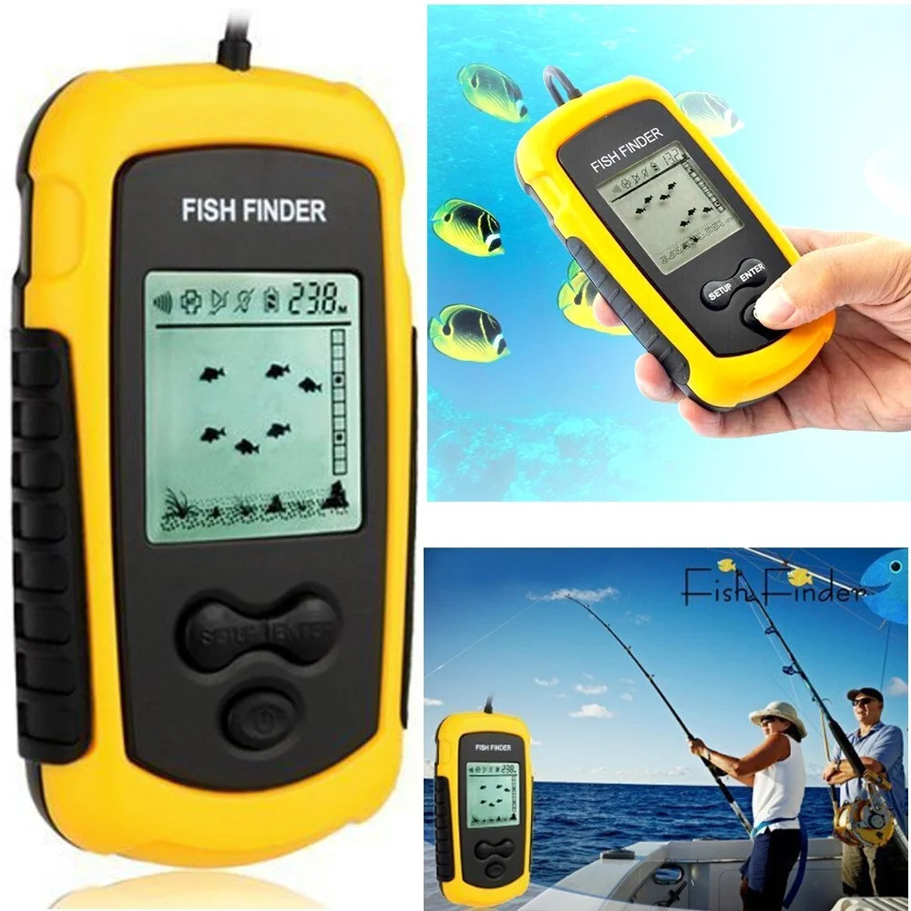 ECOSCANDAGLIO SONAR SONDA PORTATILE PESCA ACQUA DOLCE SALATA CERCA PESCI - TrAdE Shop Traesio