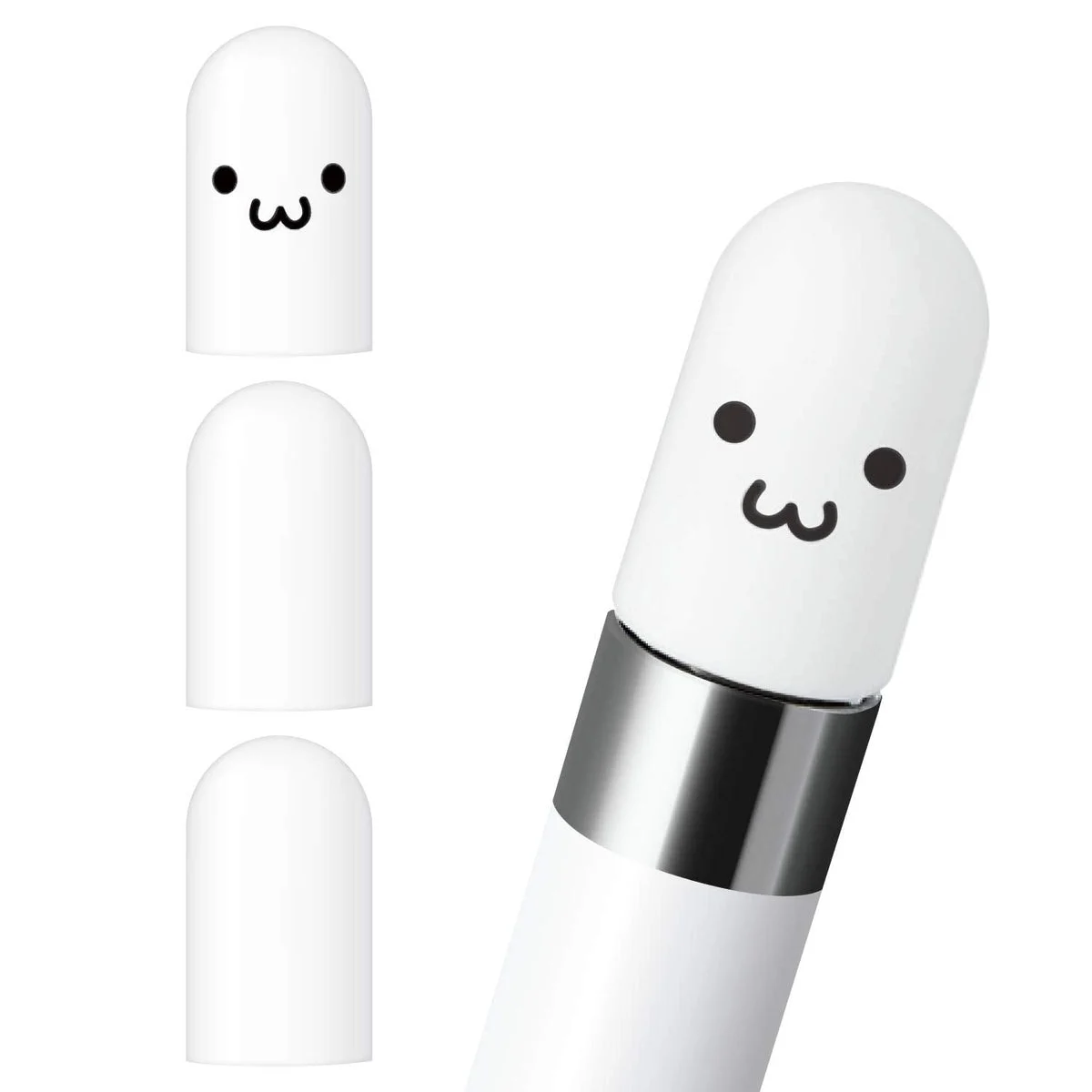 ELECOM Apple Pencil Cover Replacement Cap 2 pcs TB-APEACWH White