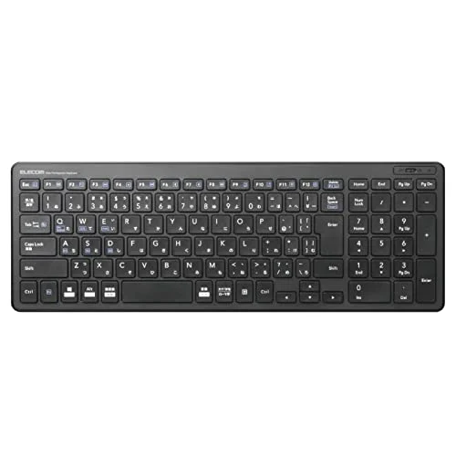 ELECOM Teclado Bluetooth compacto pantógrafo Windows Mac iOS Android TK-FBP101BK