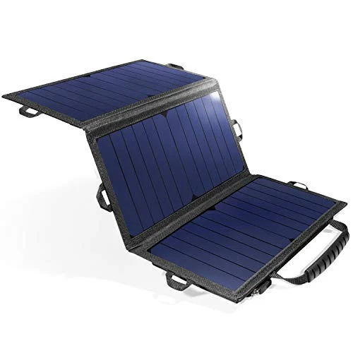 Elecom Mobile Battery Solar Charger 2.4A 2 USB-A MPA-S01BK Black