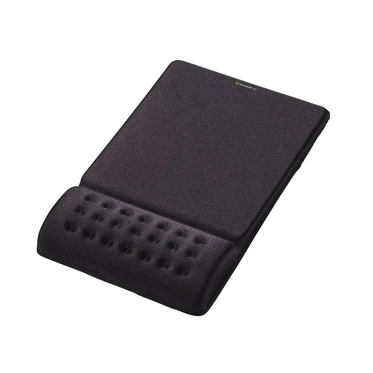 ELECOM Mouse Pad with Integrated Wrist Rest for Fatigue Reduction, Black