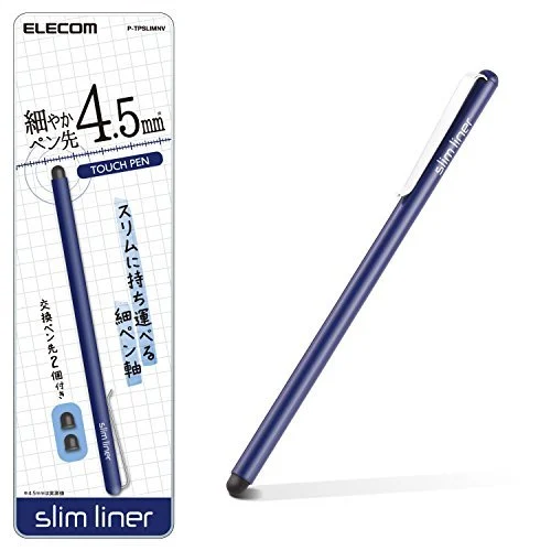 ELECOM Stylus Pen Ultra-Sensitive P-TPSLIMNV Navy