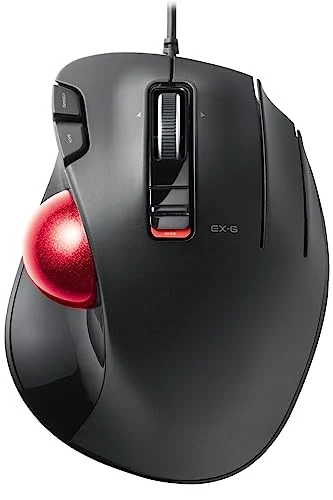 ELECOM Trackball Mouse 5 Buttons M-XT2URBK-G Black