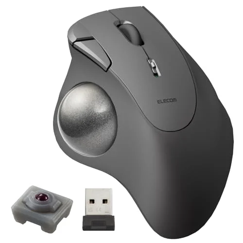 Elecom Mouse Trackball Wireless 36mm Ball 5 Buttons M-IT10DRBK Black