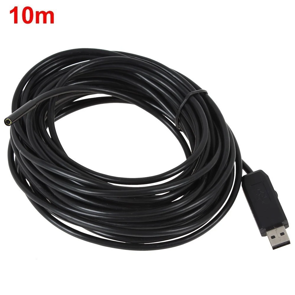 ENDOSCOPIO USB TELECAMERA FLESSIBILE 4 LED 10MM 10 METRI IMPERMEABILE SONDA - TrAdE Shop Traesio