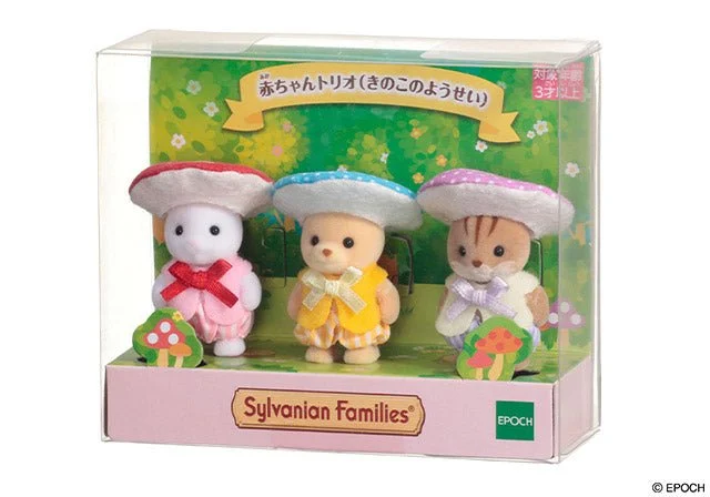 EPOCH Sylvanian Families Set di Bambole Baby Trio Fata dei Funghi