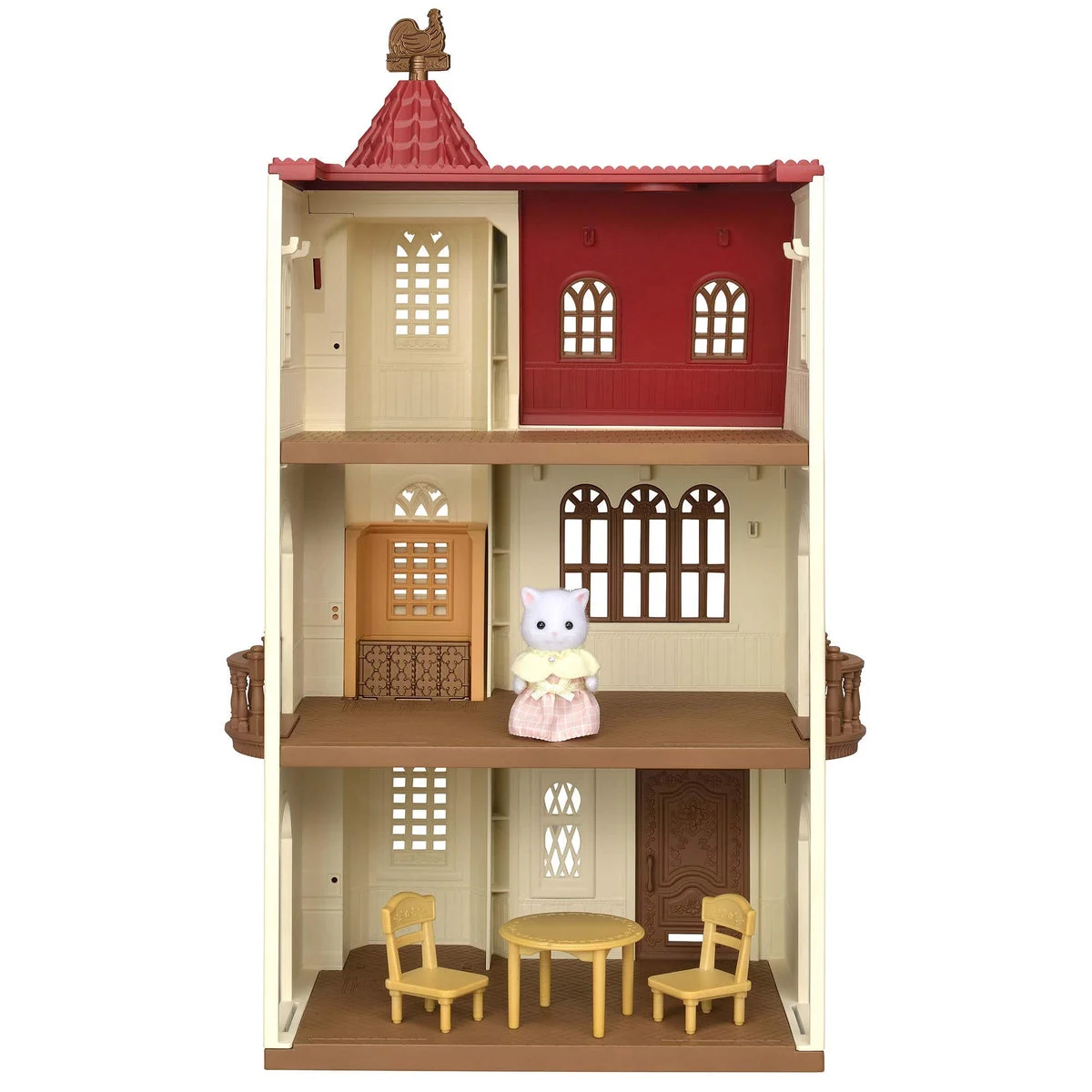 EPOCH Casa Sylvanian Families con Tetto Rosso e Ascensore HA-49