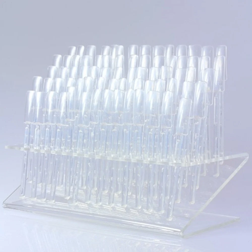 ESPOSITORE UNGHIE 64 TIPS TRASPARENTE PORTA NAIL ART ESERCITAZIONE RICOSTRUZIONE - TrAdE Shop Traesio