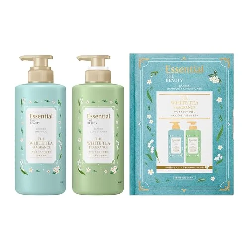 Essential The Beauty shampoo treatment set Barrier Pump Set White Tea Fragrance 900ml - Herbal Essence