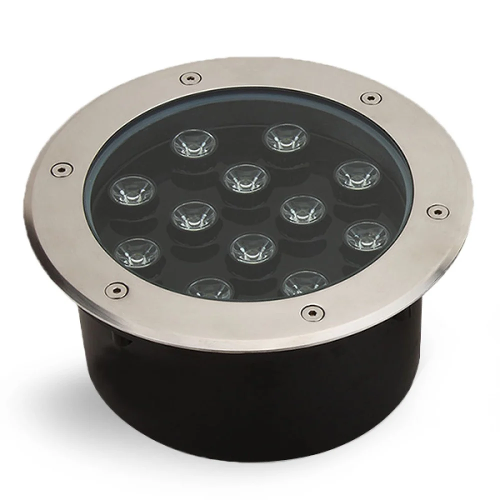 Faretto 12W 12 led incasso pavimento faro giardino bianco calpestabile IP68 - TrAdE Shop Traesio