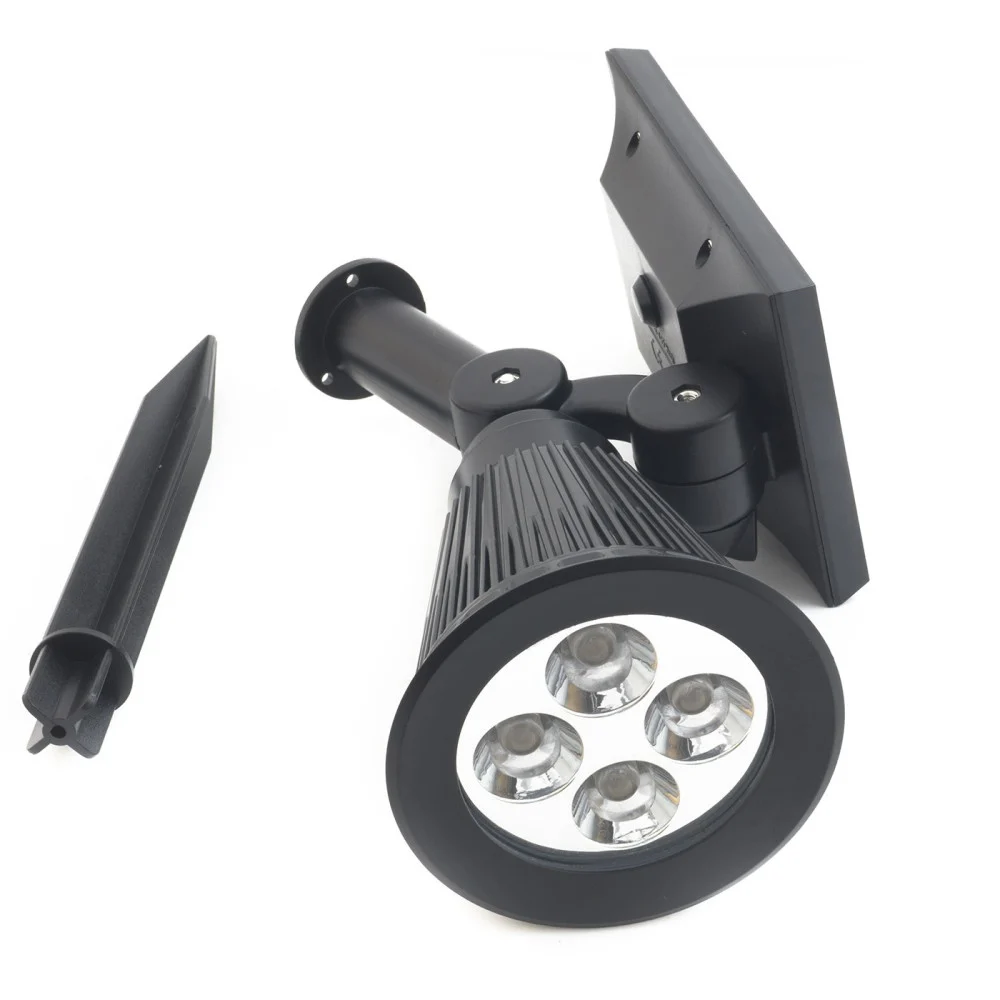 FARETTO A LED LUCE BIANCA CON PANNELLO A ENERGIA SOLARE PICCHETTO GIARDINO IP65 - TrAdE Shop Traesio