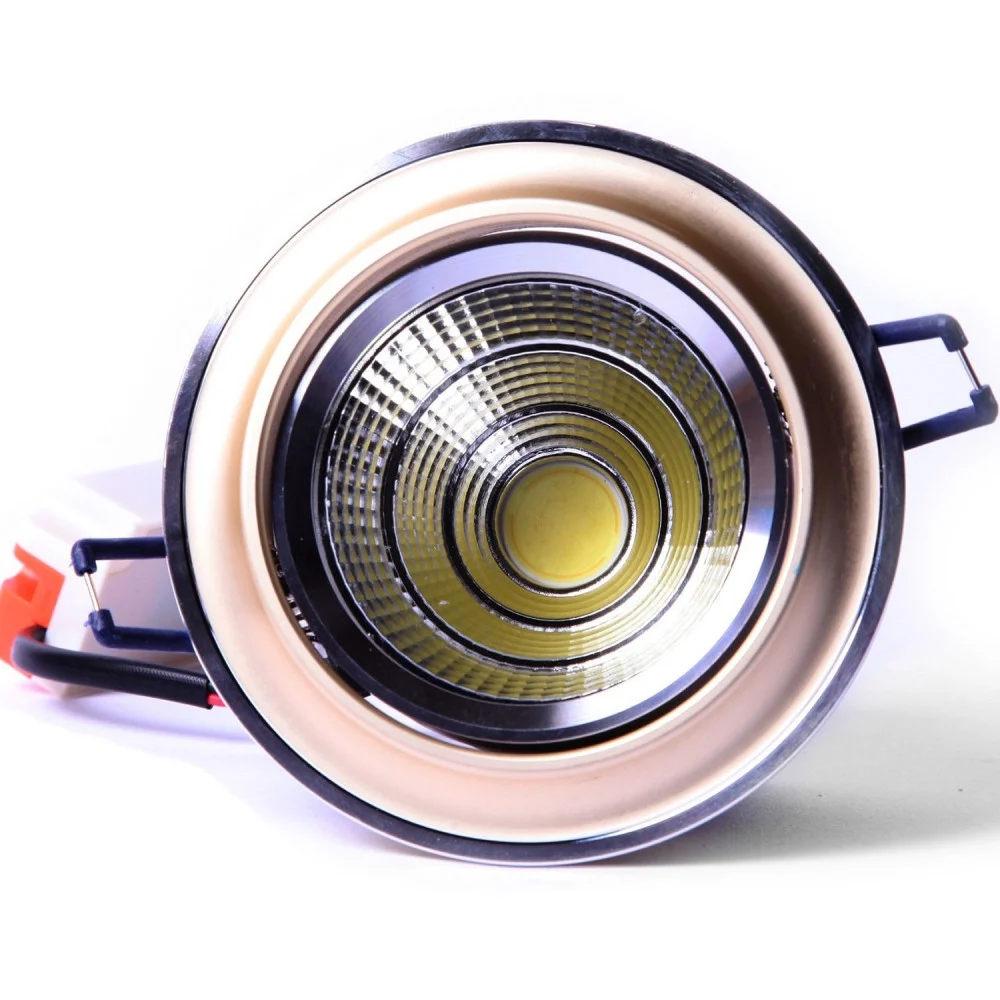 FARETTO COB LED INCASSO ORIENTABILE WISDOM 5W 10W COLORE ORO SATINATO O BIANCO