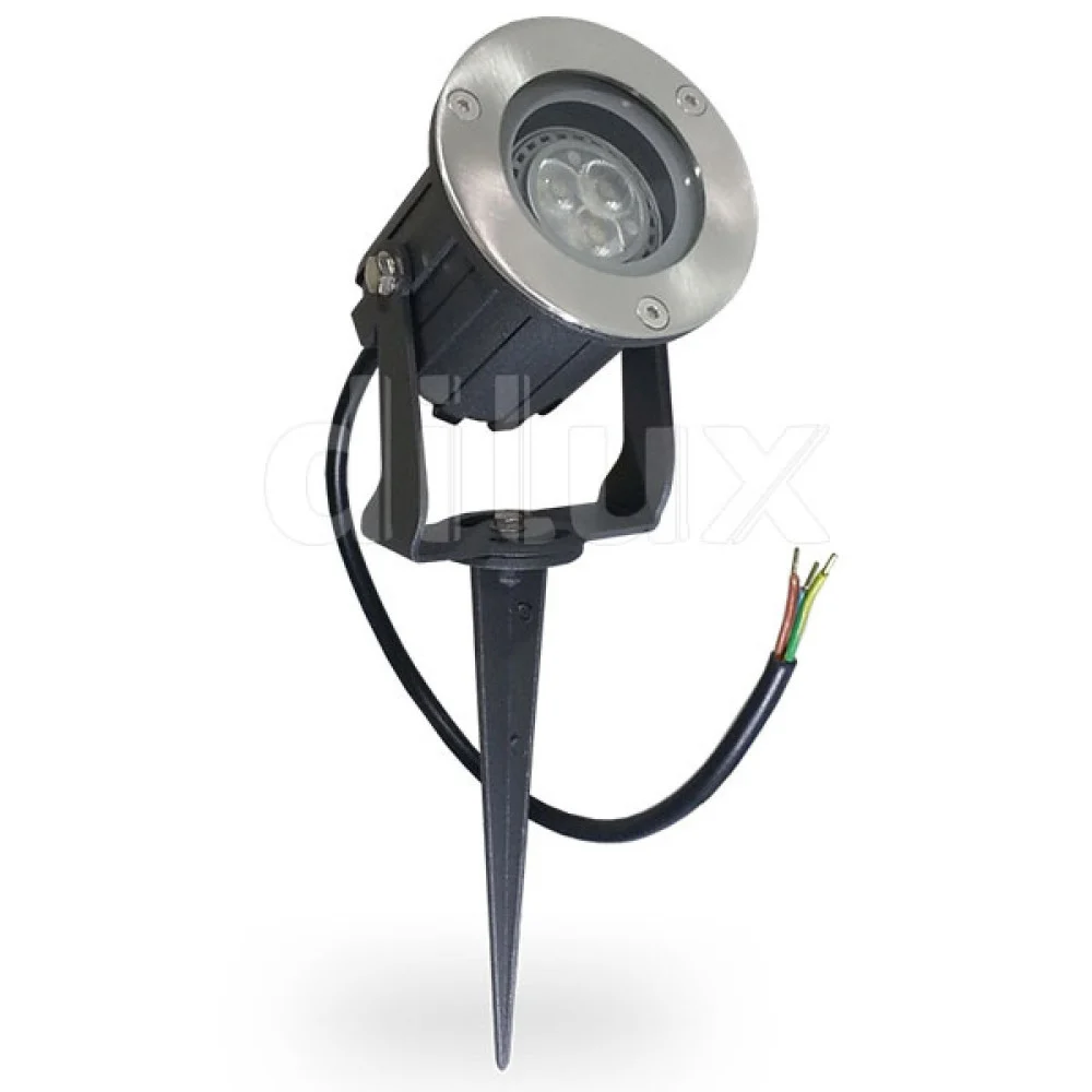 FARETTO FARO COB LED DA GIARDINO 5W WATT SUPPORTO PICCHETTO LUCE VERDE IP 65 - TrAdE Shop Traesio