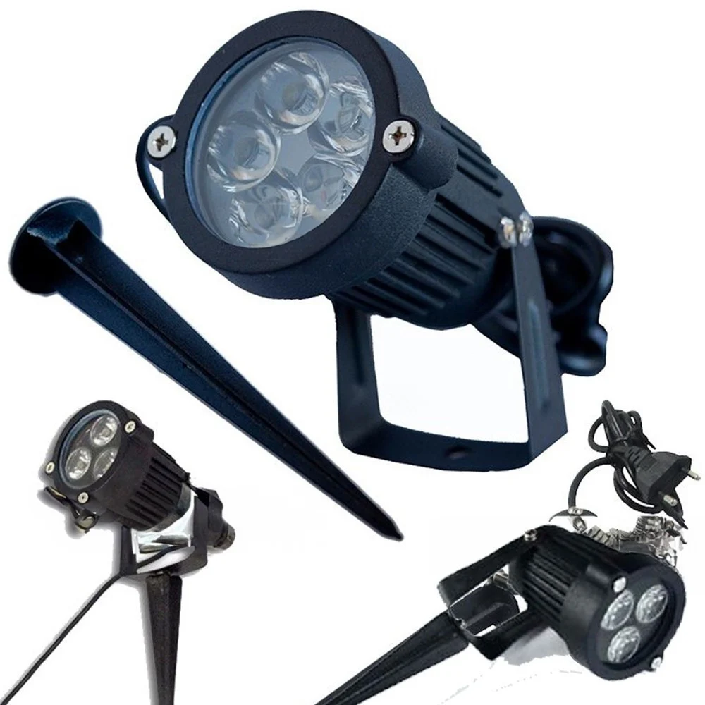 FARETTO FARO LED DA GIARDINO 3 4 5 W WATT SUPPORTO PICCHETTO LUCE FREDDA IP 65 - TrAdE Shop Traesio