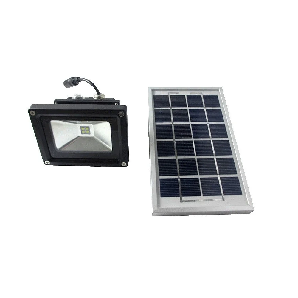 FARETTO FARO LED ENERGIA SOLARE PANNELLO BATTERIA RICARICABILE IP65 5W 9V - TrAdE Shop Traesio