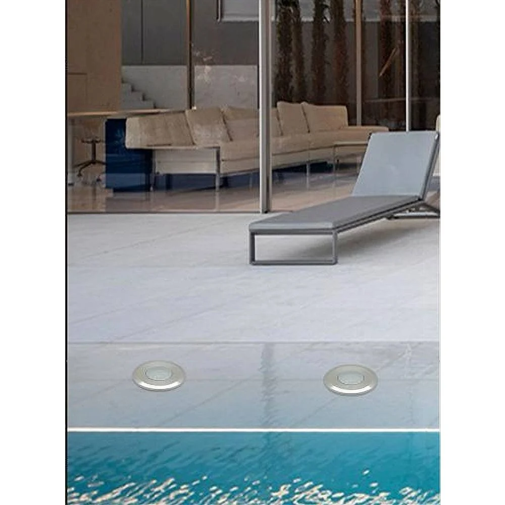 FARETTO INCASSO SEGNAPASSO 12V 1 WATT LUCE 6500K 3000K 4000K VERDE BLU IP68 ES41 - TrAdE Shop Traesio