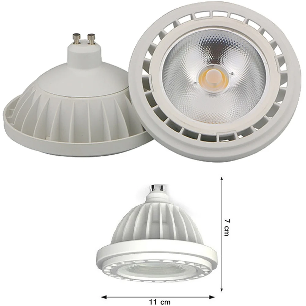 FARETTO LAMPADA A LED COB GU10 20W AR111 1800LUMEN LUCE CALDA FREDDA COLORE - TrAdE Shop Traesio