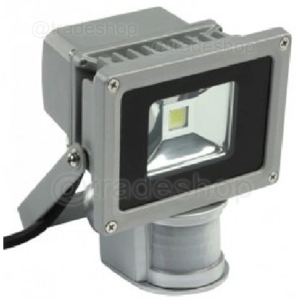 Faretto Lampada esterna faro led 10w con sensore di movimento PIR 9 LED 600lm - TrAdE Shop Traesio
