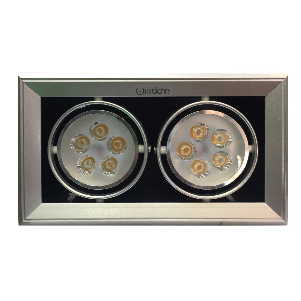FARETTO LED AD INCASSO WISDOM PER AMBIENTI COMMERCIALI DA 2x5W ORIENTABILI