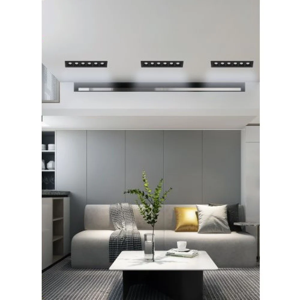 FARETTO LED INCASSO 12W SOFFITTO MODERNO NERO LUCE 6500K 3000K 4000K SPOT - TrAdE Shop Traesio